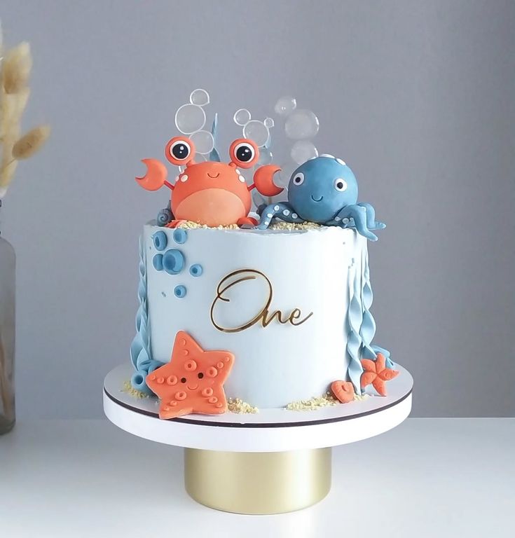 Aqua Bloom Cake