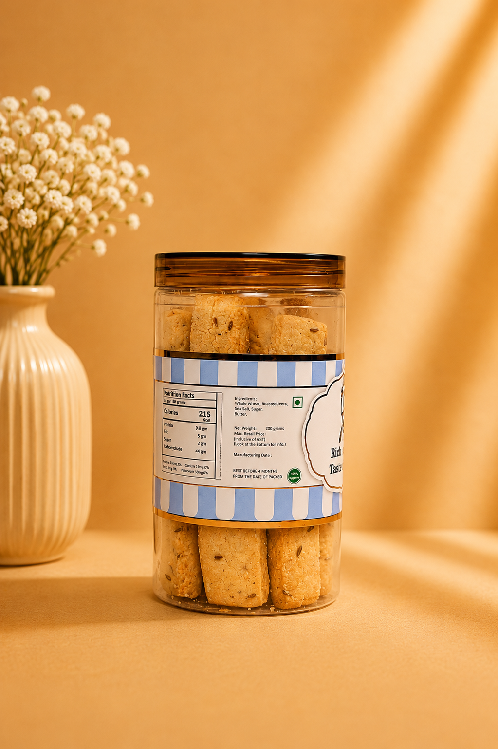 Fresh Eggless Jeera Stick Jar - Broomies Bakery Faridabad