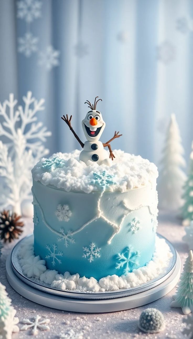 Happy Snowman Cake