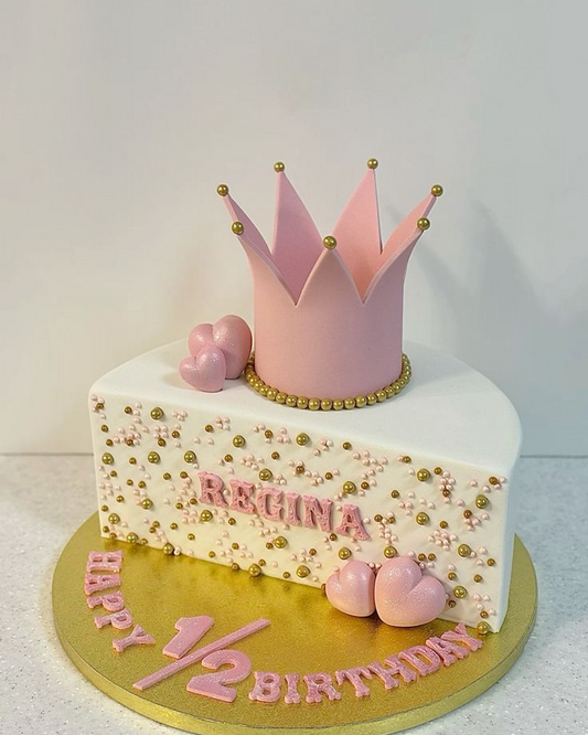 Pink Crown Celebration Cake