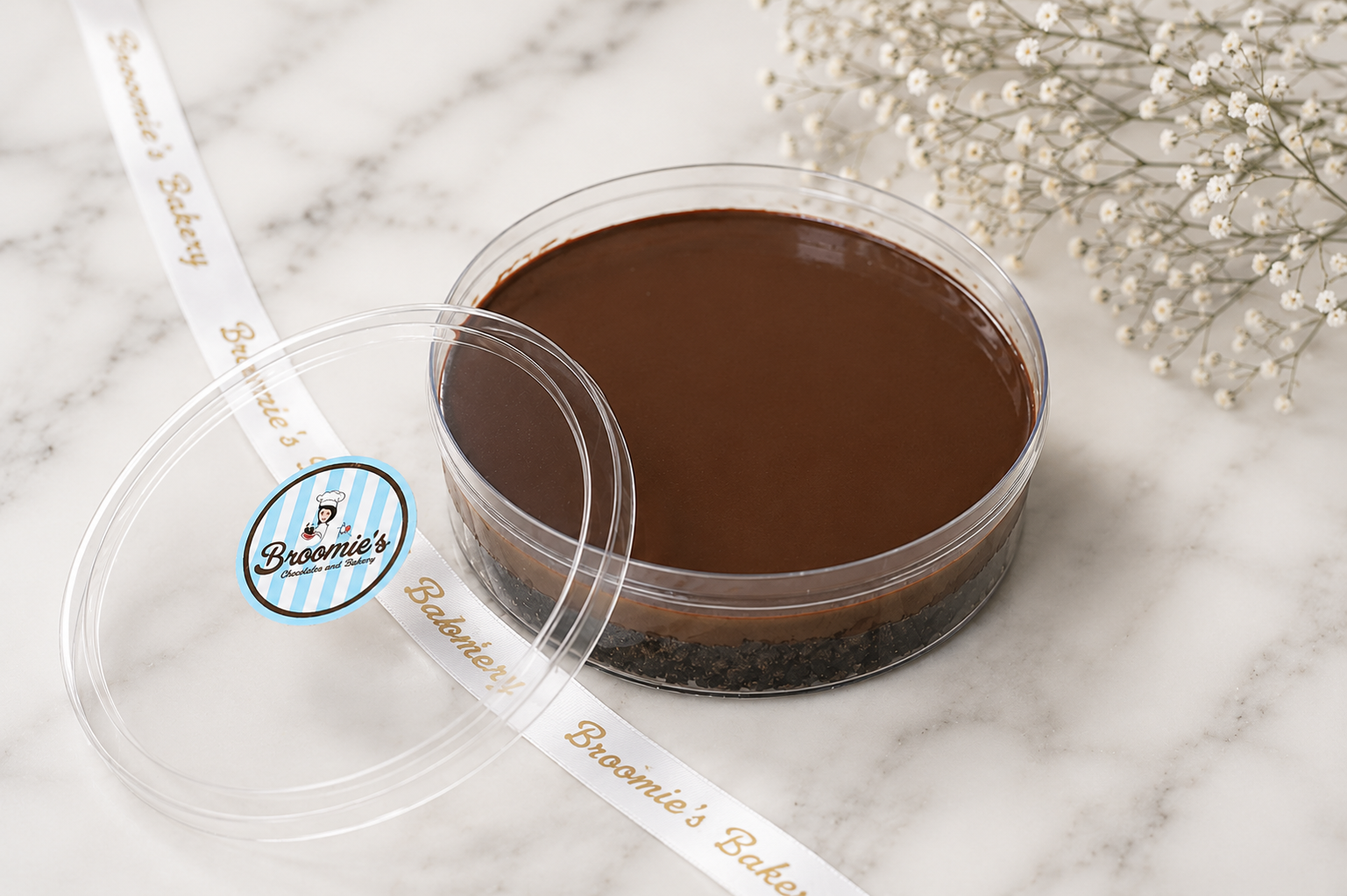 Decadent eggless Chocolate Matilda Cake with rich fudge frosting - Broomies Bakery Faridabad