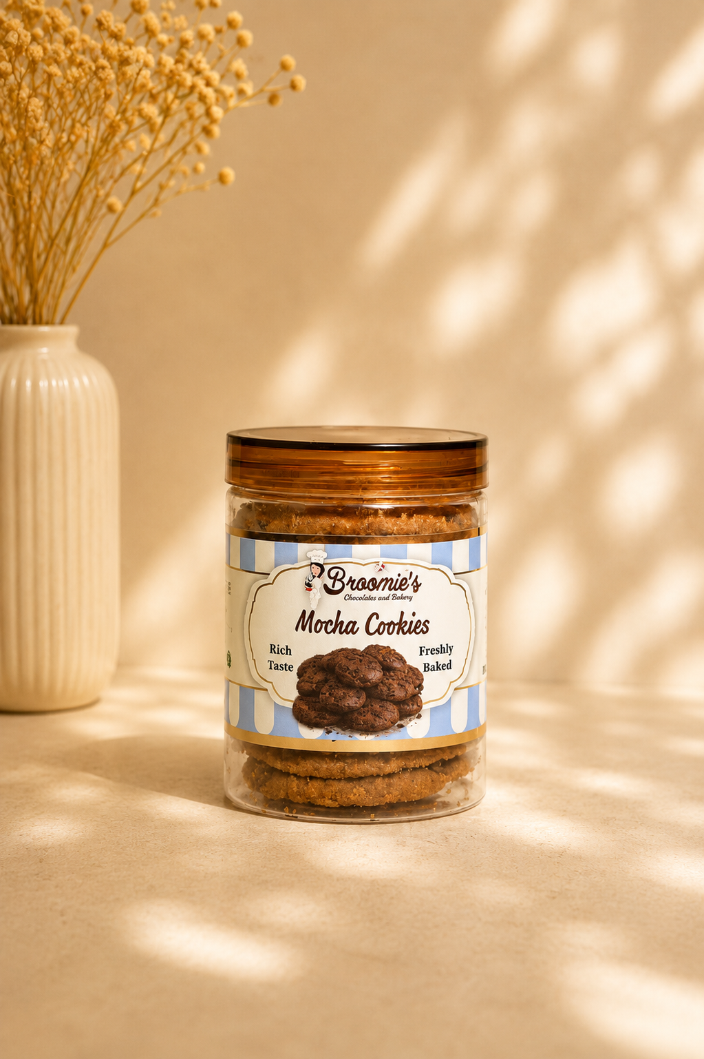 Fresh Eggless Mocha Cookies Jar - Broomies Bakery Faridabad