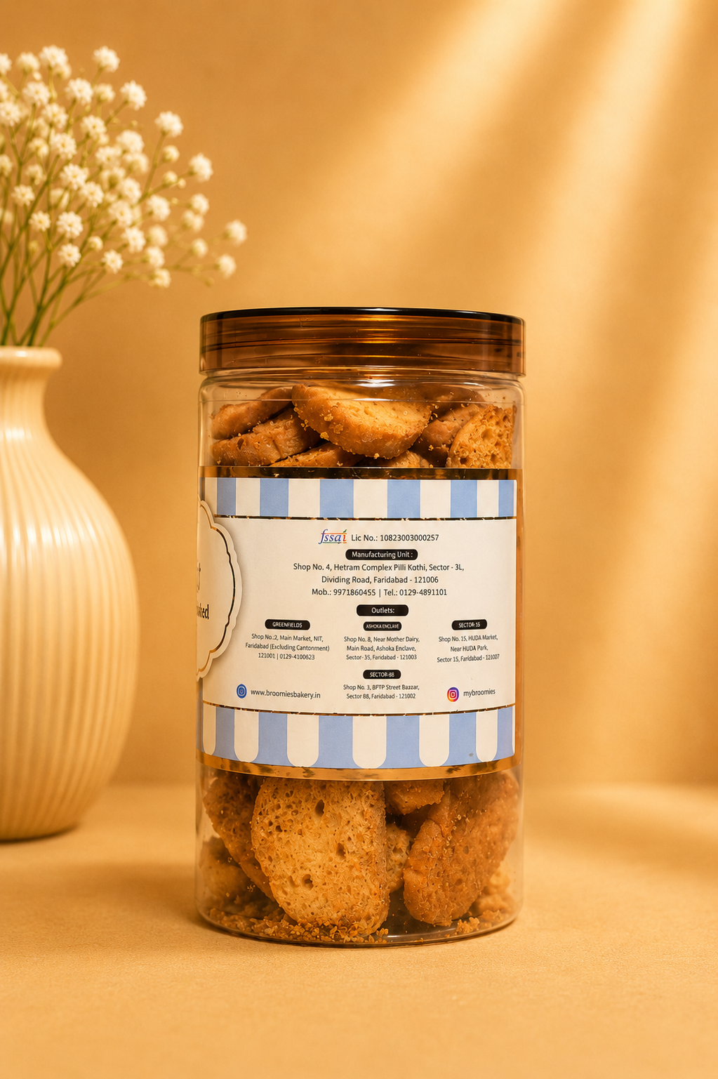Fresh Eggless Garlic Toast Jar - Broomies Bakery Faridabad