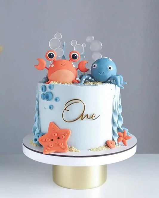 Aqua Bloom Cake