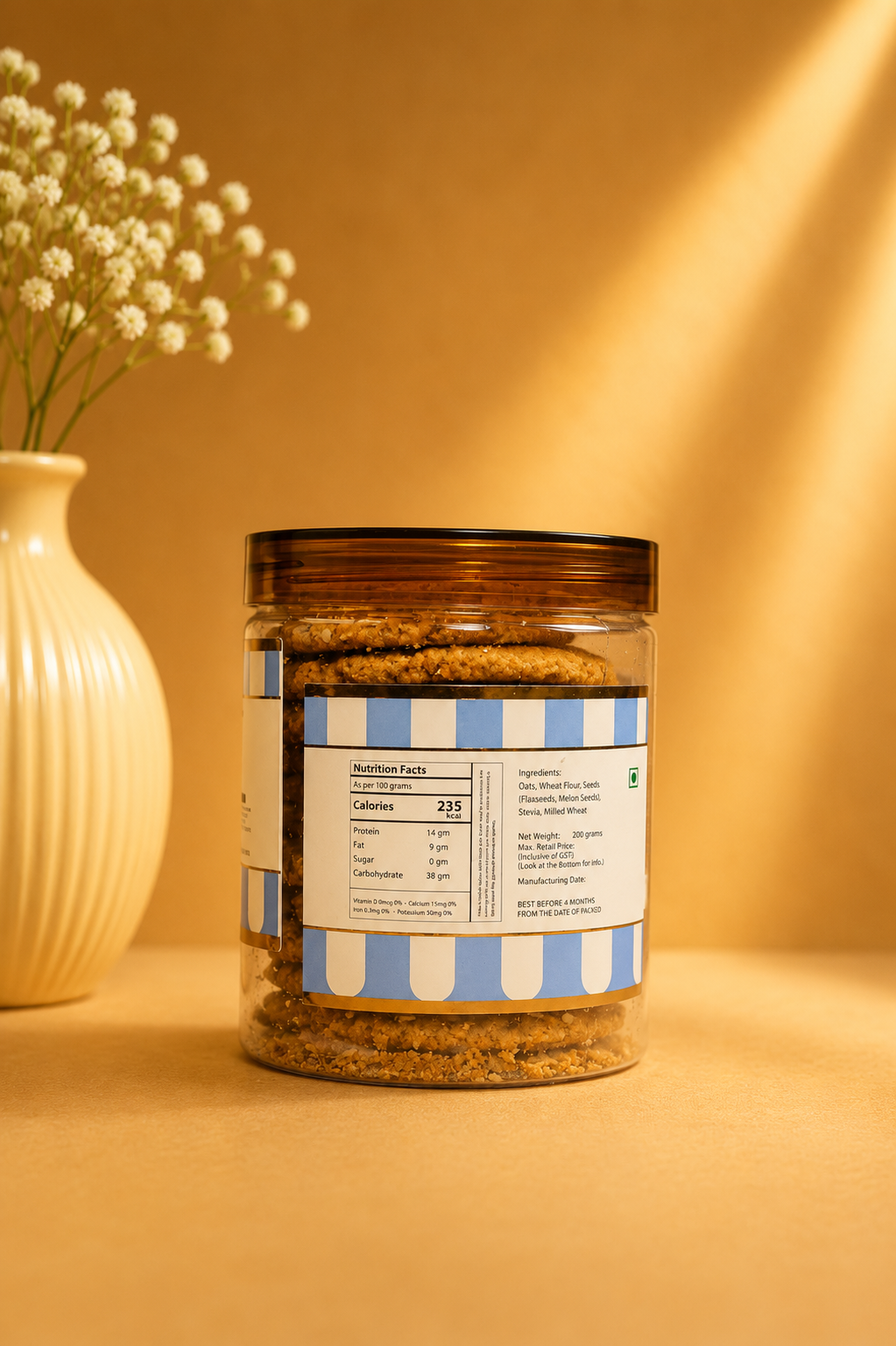 Fresh Eggless Multigrain Cookies Jar - Broomies Bakery Faridabad