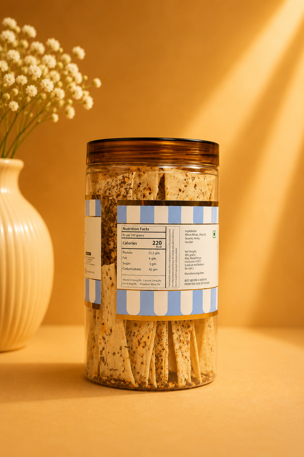 Fresh Eggless Lavash Crackers Pack - Broomies Bakery Faridabad