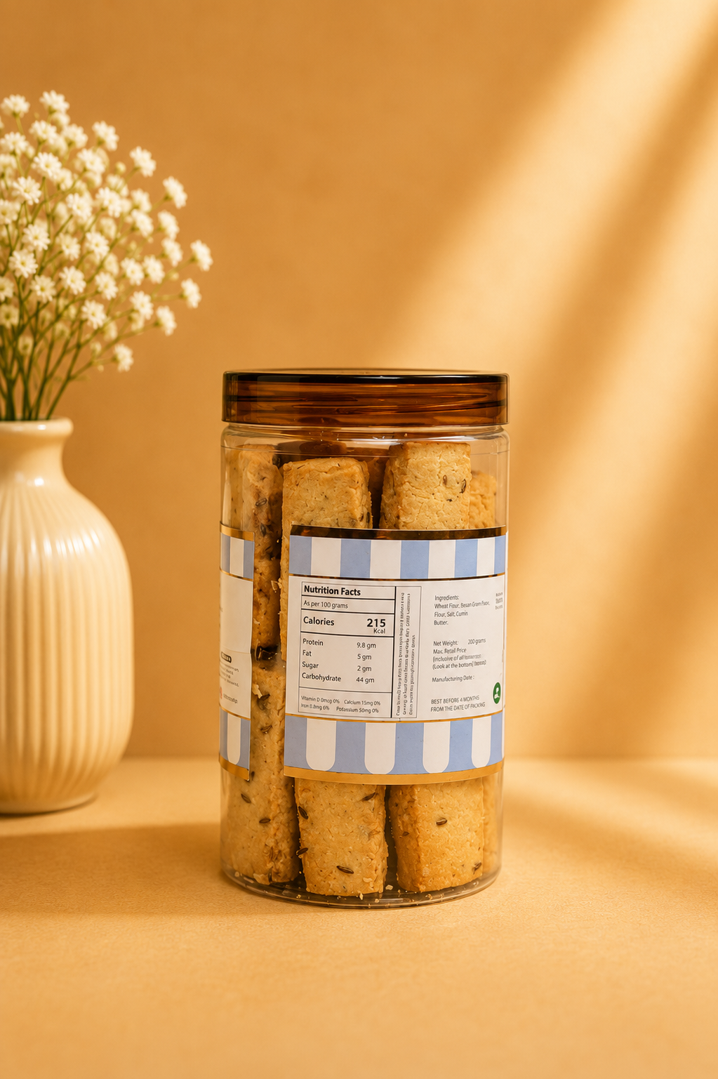 Fresh Eggless Jeera Stick Jar - Broomies Bakery Faridabad