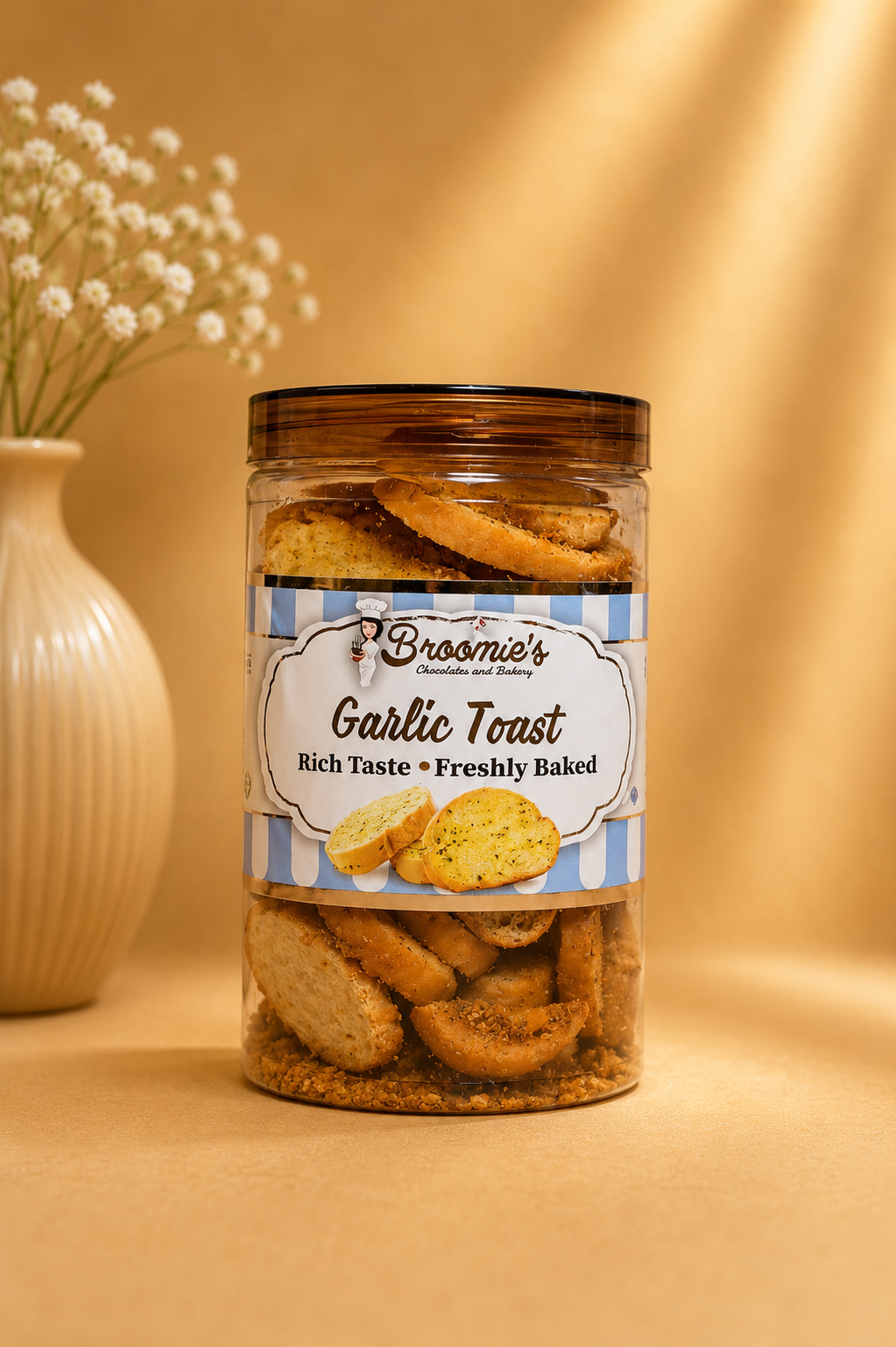 Fresh Eggless Garlic Toast Jar - Broomies Bakery Faridabad