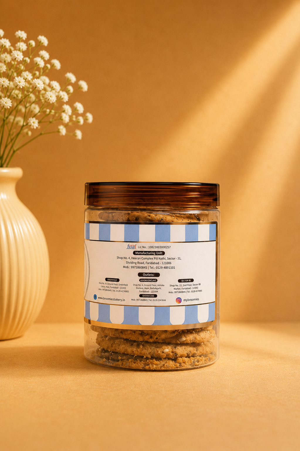 Fresh Eggless Multigrain Cookies Jar - Broomies Bakery Faridabad