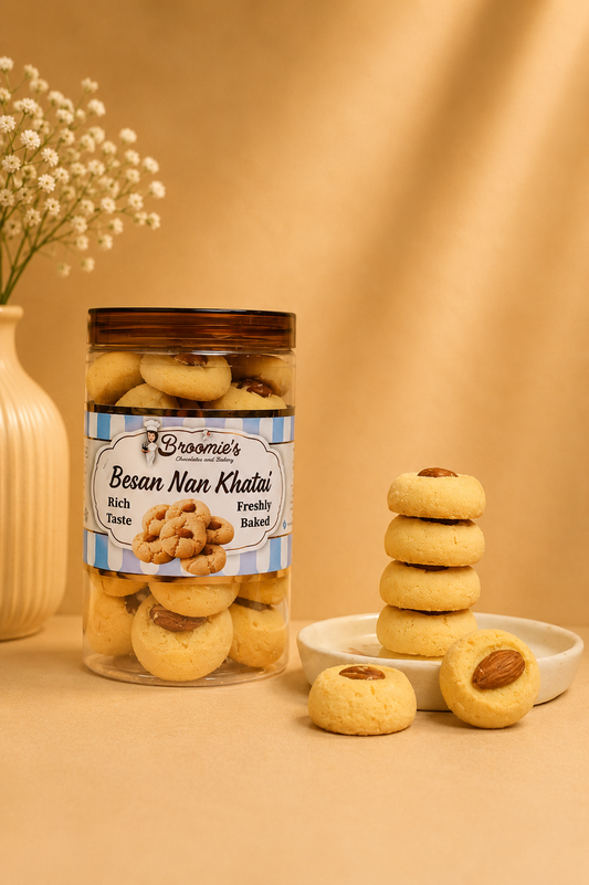 Fresh Eggless Besan Nankhatai Jar - Broomies Bakery Faridabad
