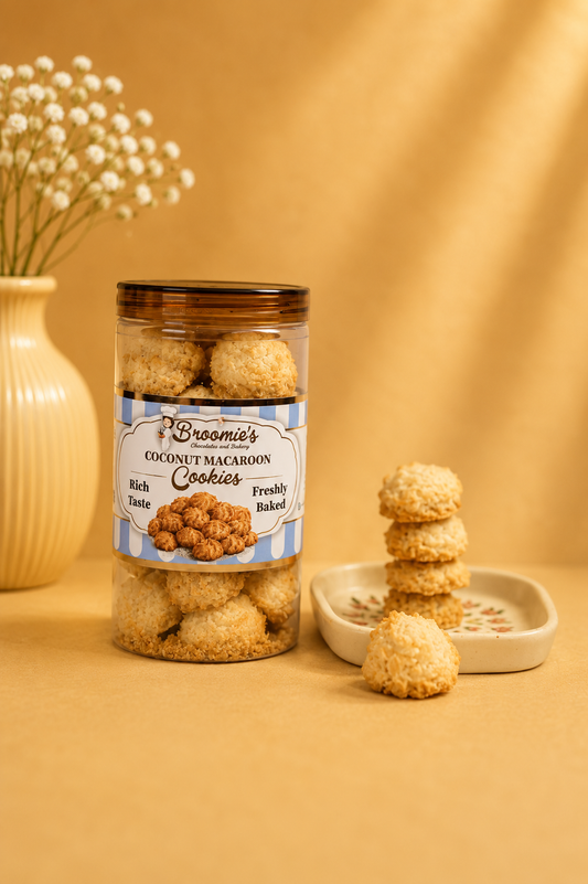 Fresh Eggless Coconut Macaroon Jar - Broomies Bakery Faridabad