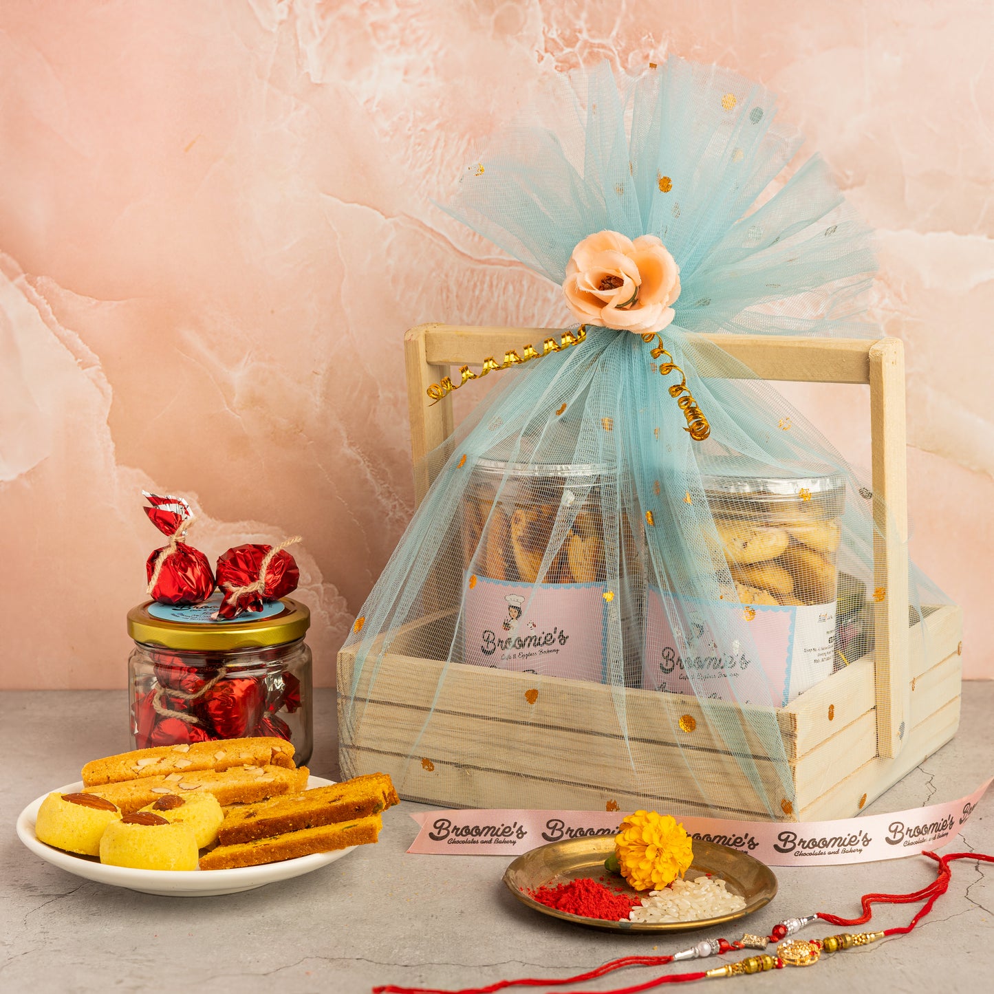 Wooden Basket Cookie's Hamper