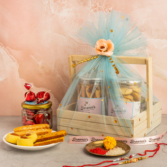 Wooden Basket Cookie's Hamper