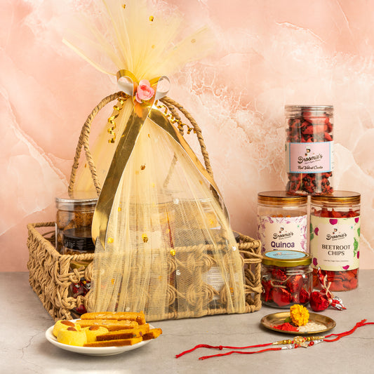 Square Jute Basket Hamper