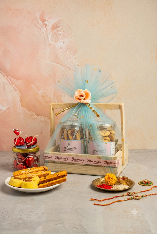 Wooden Basket Cookie's Hamper