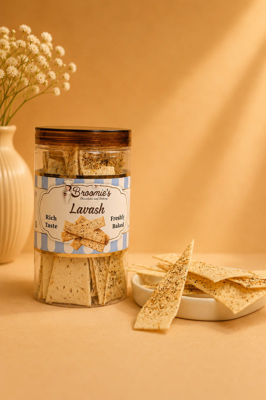 Fresh Eggless Lavash Crackers Pack - Broomies Bakery Faridabad
