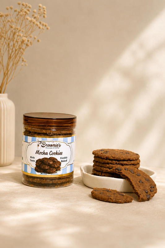 Fresh Eggless Mocha Cookies Jar - Broomies Bakery Faridabad