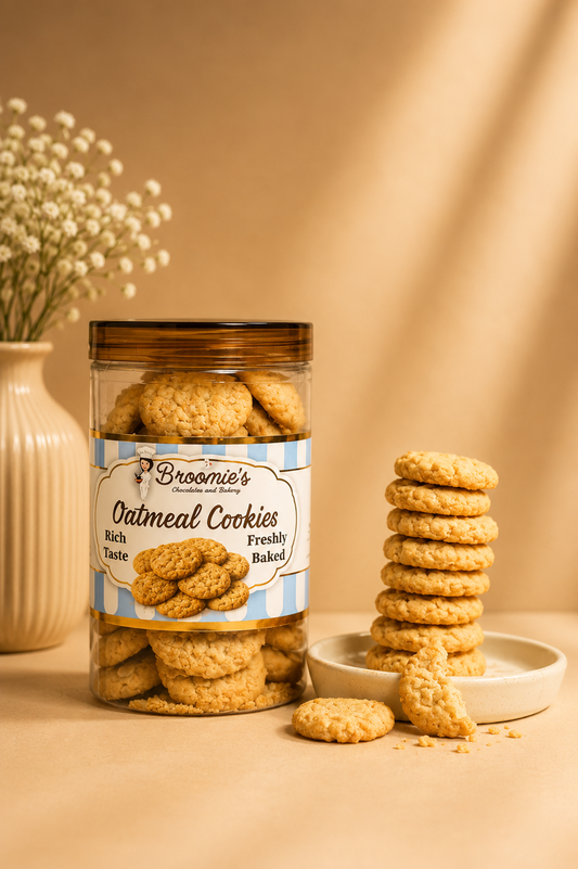 Fresh Eggless Oatmeal Cookies Jar - Broomies Bakery Faridabad