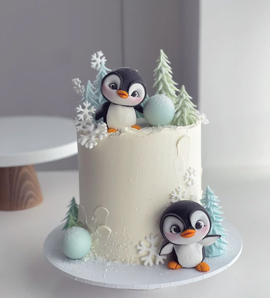 Penguin Winter Wonderland Cake